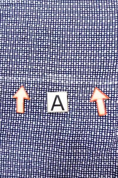 画像14: O0826E 男性用浴衣（日本製）  綿 藍, 抽象的模様 【中古】【USED】【リサイクル】 ★★☆☆☆【O0826E】 (14)