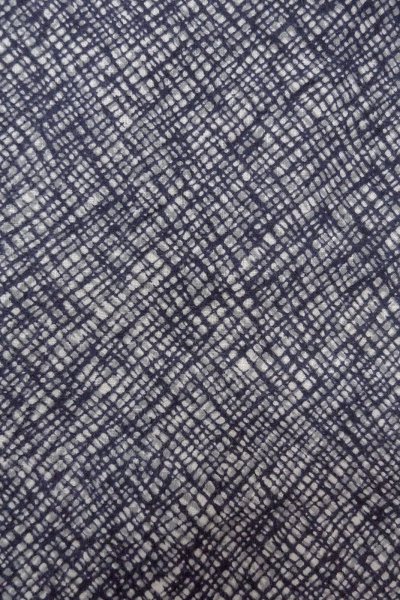 画像6: O0826G 女性用浴衣（日本製）  綿 藍, チェック柄 【中古】【USED】【リサイクル】 ★☆☆☆☆【O0826G】 (6)