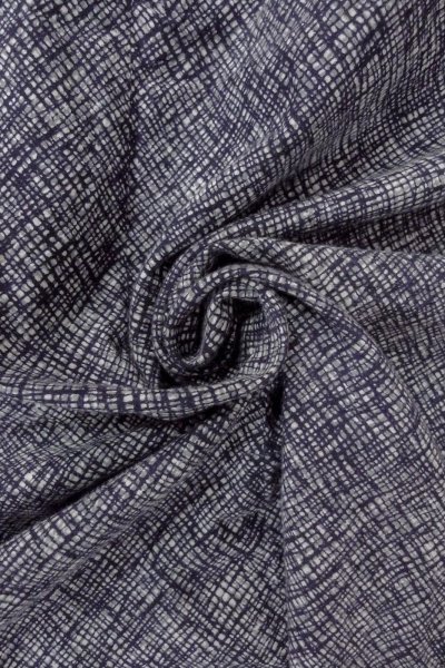 画像12: O0826G 女性用浴衣（日本製）  綿 藍, チェック柄 【中古】【USED】【リサイクル】 ★☆☆☆☆【O0826G】 (12)