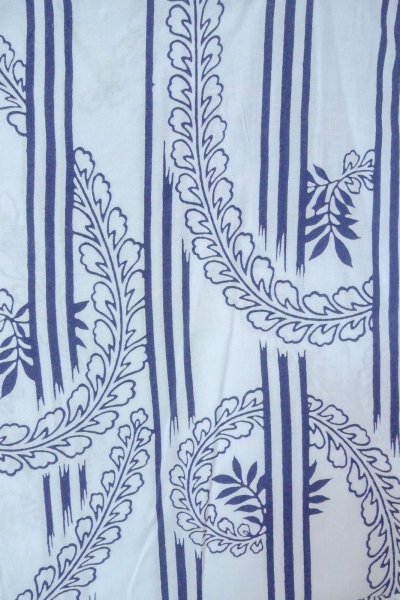 画像3: O0826H 女性用浴衣（日本製）  綿 薄い水色, 藤 【中古】【USED】【リサイクル】 ★☆☆☆☆【O0826H】 (3)