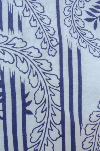 画像7: O0826H 女性用浴衣（日本製）  綿 薄い水色, 藤 【中古】【USED】【リサイクル】 ★☆☆☆☆【O0826H】 (7)