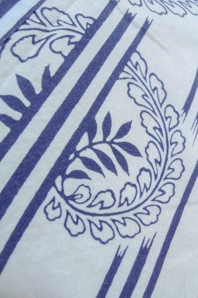 画像8: O0826H 女性用浴衣（日本製）  綿 薄い水色, 藤 【中古】【USED】【リサイクル】 ★☆☆☆☆【O0826H】 (8)