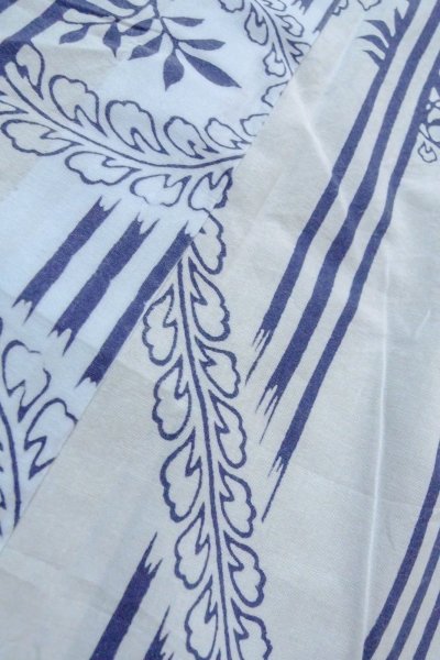 画像9: O0826H 女性用浴衣（日本製）  綿 薄い水色, 藤 【中古】【USED】【リサイクル】 ★☆☆☆☆【O0826H】 (9)