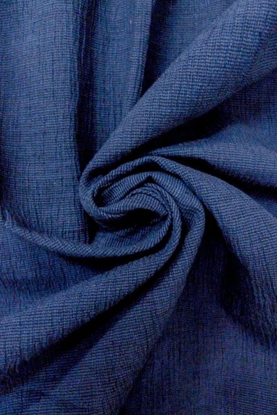 画像12: O0826I 女性用浴衣（日本製）  綿 深い藍, 線 【中古】【USED】【リサイクル】 ★☆☆☆☆【O0826I】 (12)