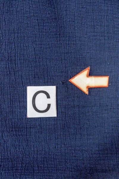 画像16: O0826I 女性用浴衣（日本製）  綿 深い藍, 線 【中古】【USED】【リサイクル】 ★☆☆☆☆【O0826I】 (16)