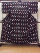 画像1: O0826L 女性用注染浴衣  綿麻 黒, いげた 【中古】【USED】【リサイクル】 ★★☆☆☆【O0826L】 (1)