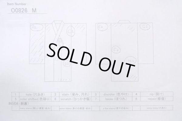 画像13: O0826M 女性用注染浴衣  綿 白, 幾何学模様 【中古】【USED】【リサイクル】 ★★☆☆☆【O0826M】 (13)
