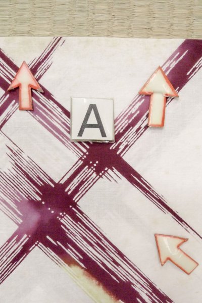 画像14: O0826M 女性用注染浴衣  綿 白, 幾何学模様 【中古】【USED】【リサイクル】 ★★☆☆☆【O0826M】 (14)