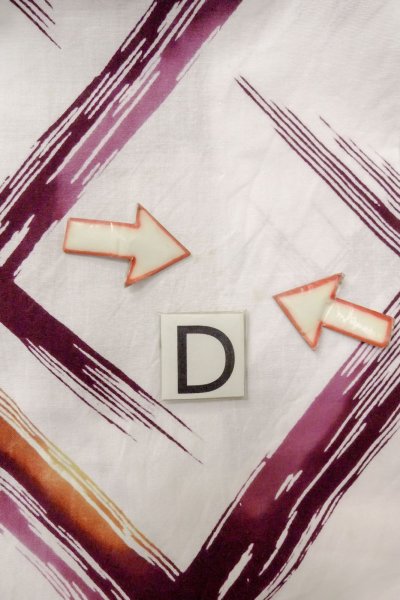 画像17: O0826M 女性用注染浴衣  綿 白, 幾何学模様 【中古】【USED】【リサイクル】 ★★☆☆☆【O0826M】 (17)