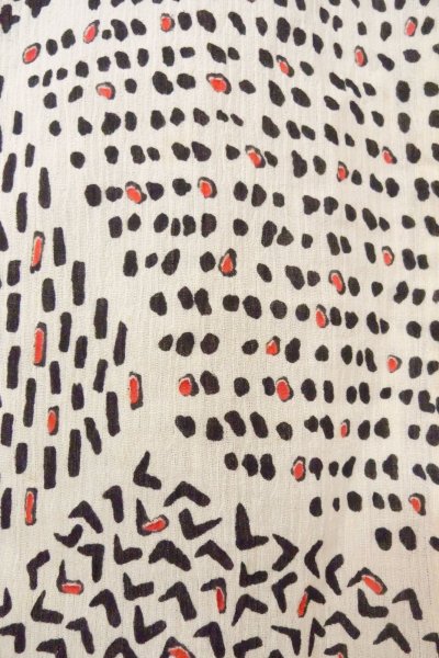 画像6: O0826N 女性用浴衣（日本製） 小千谷縮 麻 オフ　ホワイト, 花 【中古】【USED】【リサイクル】 ★★☆☆☆【O0826N】 (6)