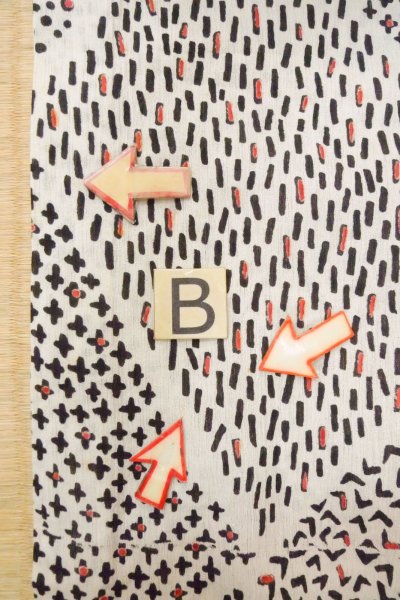 画像15: O0826N 女性用浴衣（日本製） 小千谷縮 麻 オフ　ホワイト, 花 【中古】【USED】【リサイクル】 ★★☆☆☆【O0826N】 (15)