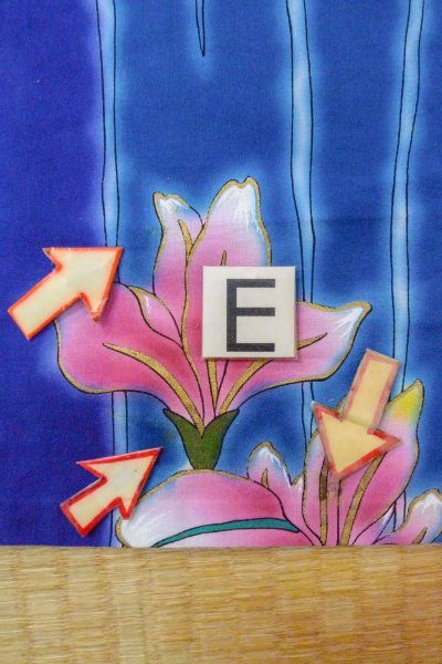 画像18: O0826O 女性用浴衣（海外製）  綿 青, あやめ 【中古】【USED】【リサイクル】 ★★★☆☆【O0826O】 (18)