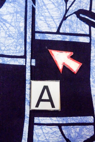 画像14: O0826P 女性用浴衣（日本製）  綿 深い藍, 笹 【中古】【USED】【リサイクル】 ★★★☆☆【O0826P】 (14)