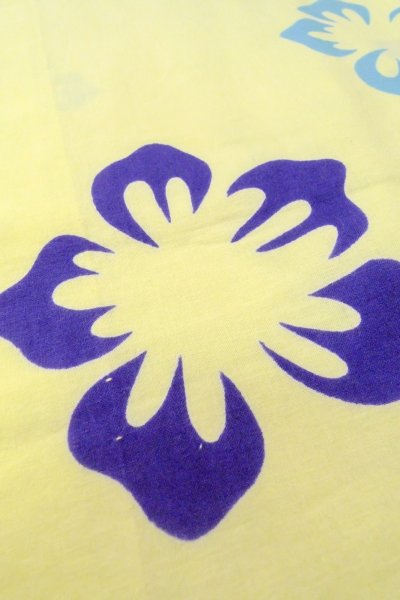 画像10: O0826Q 女性用浴衣（日本製）  綿 淡い黄色, 花 【中古】【USED】【リサイクル】 ★★★☆☆【O0826Q】 (10)