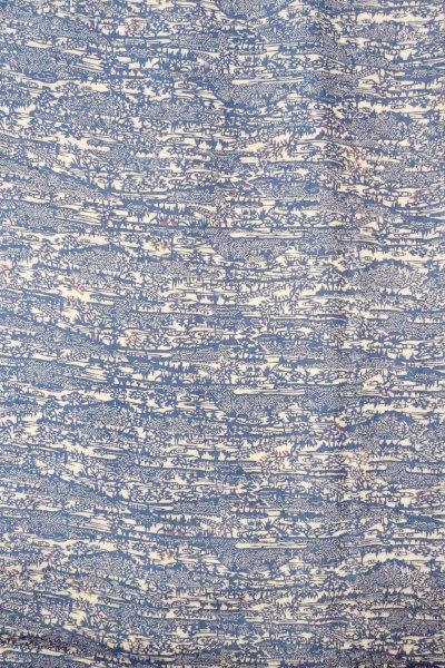 画像4: O0826R 女性用小紋  シルク（正絹） 灰色がかった青, 家 【中古】【USED】【リサイクル】 ★★☆☆☆【O0826R】 (4)