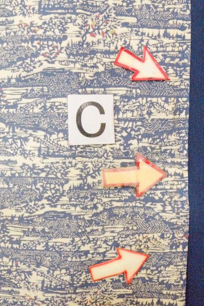 画像16: O0826R 女性用小紋  シルク（正絹） 灰色がかった青, 家 【中古】【USED】【リサイクル】 ★★☆☆☆【O0826R】 (16)