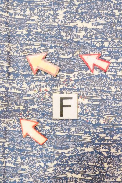 画像19: O0826R 女性用小紋  シルク（正絹） 灰色がかった青, 家 【中古】【USED】【リサイクル】 ★★☆☆☆【O0826R】 (19)