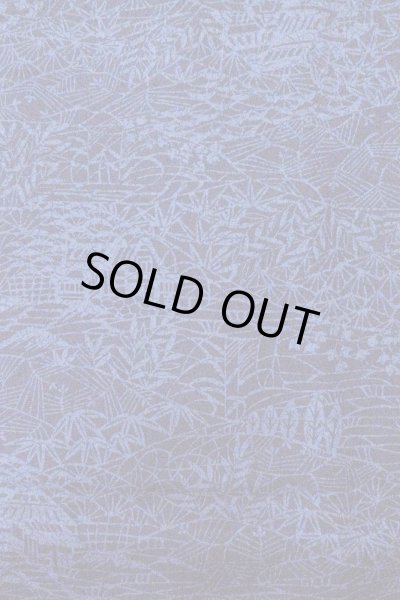 画像4: O0826S 女性用小紋  シルク（正絹） 藍, 笹 【中古】【USED】【リサイクル】 ★★★☆☆【O0826S】 (4)