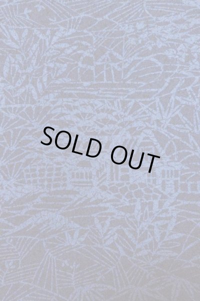 画像5: O0826S 女性用小紋  シルク（正絹） 藍, 笹 【中古】【USED】【リサイクル】 ★★★☆☆【O0826S】 (5)