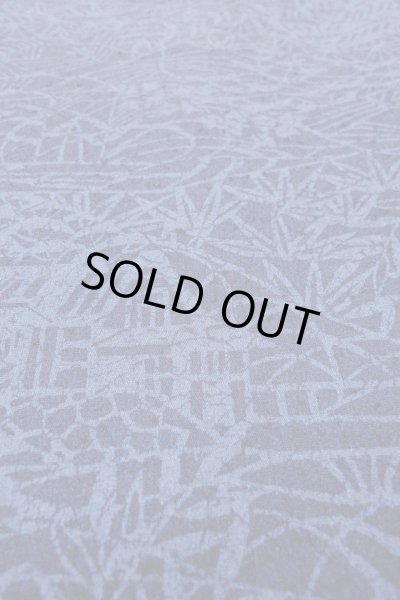 画像9: O0826S 女性用小紋  シルク（正絹） 藍, 笹 【中古】【USED】【リサイクル】 ★★★☆☆【O0826S】 (9)