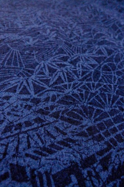 画像10: O0826S 女性用小紋  シルク（正絹） 藍, 笹 【中古】【USED】【リサイクル】 ★★★☆☆【O0826S】 (10)