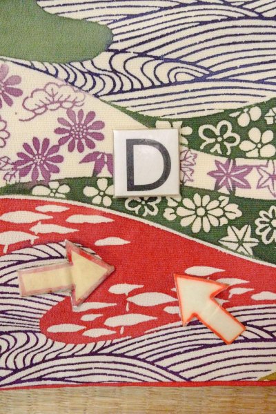 画像17: O0826U 女性用小紋  シルク（正絹） マルチカラー, 菊 【中古】【USED】【リサイクル】 ★★★☆☆【O0826U】 (17)