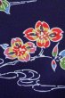 画像6: O0826W 女性用小紋  シルク（正絹） 深い藍, 花 【中古】【USED】【リサイクル】 ★★★☆☆【O0826W】 (6)