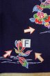 画像19: O0826W 女性用小紋  シルク（正絹） 深い藍, 花 【中古】【USED】【リサイクル】 ★★★☆☆【O0826W】 (19)