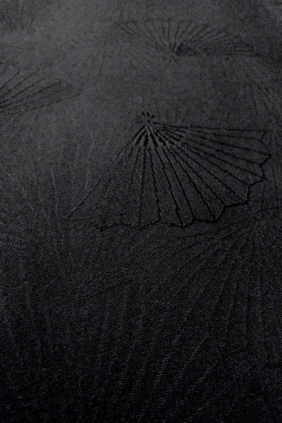 画像9: O0902C 女性用羽織  シルク（正絹） 黒,  【中古】【USED】【リサイクル】 ★★★★☆【O0902C】 (9)