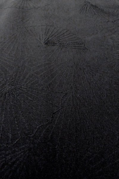 画像10: O0902C 女性用羽織  シルク（正絹） 黒,  【中古】【USED】【リサイクル】 ★★★★☆【O0902C】 (10)