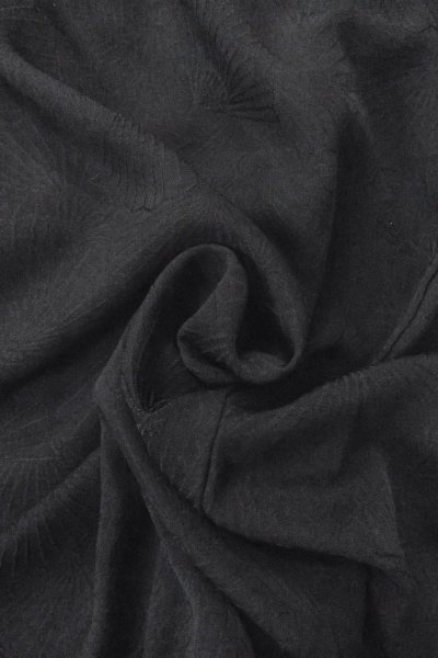 画像13: O0902C 女性用羽織  シルク（正絹） 黒,  【中古】【USED】【リサイクル】 ★★★★☆【O0902C】 (13)