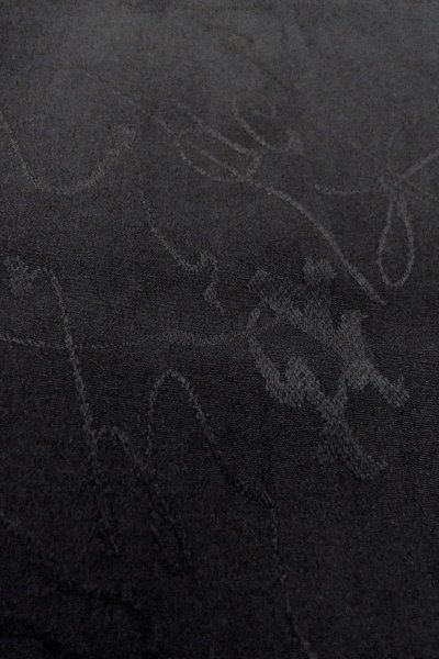 画像10: O0902D 女性用羽織  シルク（正絹） 黒, 花 【中古】【USED】【リサイクル】 ★★★★☆【O0902D】 (10)