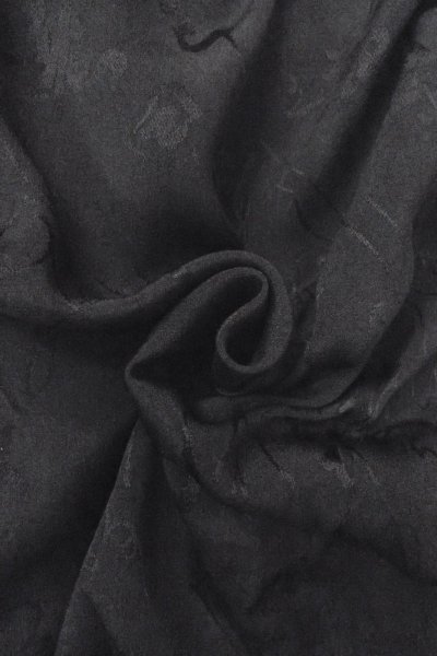 画像12: O0902D 女性用羽織  シルク（正絹） 黒, 花 【中古】【USED】【リサイクル】 ★★★★☆【O0902D】 (12)