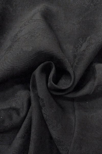 画像12: O0902E 女性用羽織  シルク（正絹） 黒,  【中古】【USED】【リサイクル】 ★★★☆☆【O0902E】 (12)