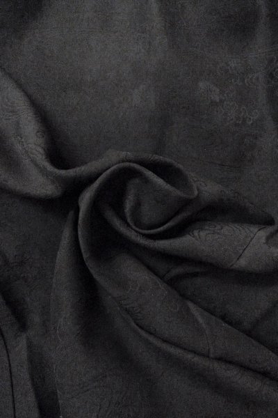 画像13: O0902E 女性用羽織  シルク（正絹） 黒,  【中古】【USED】【リサイクル】 ★★★☆☆【O0902E】 (13)