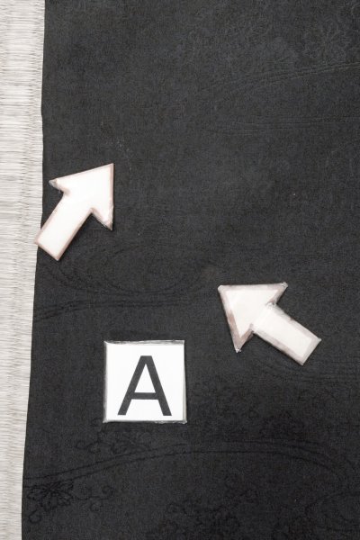 画像15: O0902E 女性用羽織  シルク（正絹） 黒,  【中古】【USED】【リサイクル】 ★★★☆☆【O0902E】 (15)