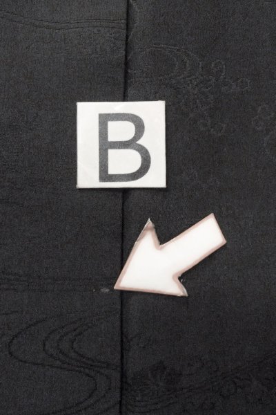 画像16: O0902E 女性用羽織  シルク（正絹） 黒,  【中古】【USED】【リサイクル】 ★★★☆☆【O0902E】 (16)