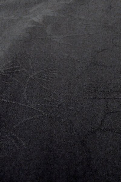 画像9: O0902J 女性用羽織  シルク（正絹） 黒, 葉 【中古】【USED】【リサイクル】 ★★★☆☆【O0902J】 (9)