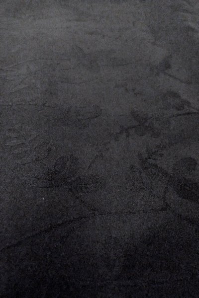 画像10: O0902J 女性用羽織  シルク（正絹） 黒, 葉 【中古】【USED】【リサイクル】 ★★★☆☆【O0902J】 (10)