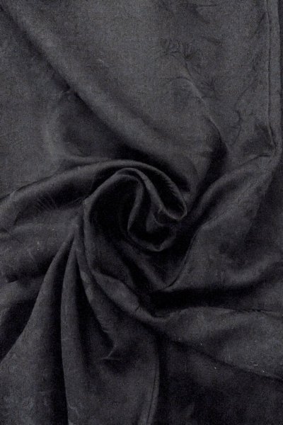 画像13: O0902J 女性用羽織  シルク（正絹） 黒, 葉 【中古】【USED】【リサイクル】 ★★★☆☆【O0902J】 (13)