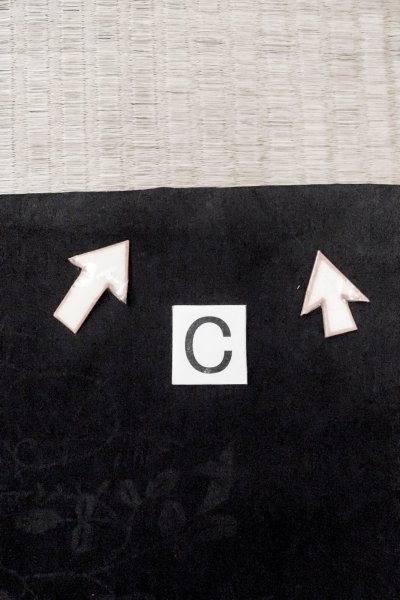 画像17: O0902J 女性用羽織  シルク（正絹） 黒, 葉 【中古】【USED】【リサイクル】 ★★★☆☆【O0902J】 (17)