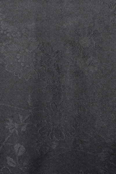 画像8: O0902K 女性用羽織  シルク（正絹） 黒,  【中古】【USED】【リサイクル】 ★★★★☆【O0902K】 (8)