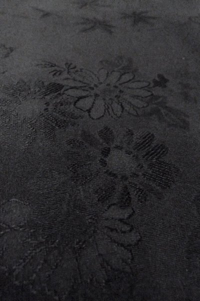 画像9: O0902K 女性用羽織  シルク（正絹） 黒,  【中古】【USED】【リサイクル】 ★★★★☆【O0902K】 (9)