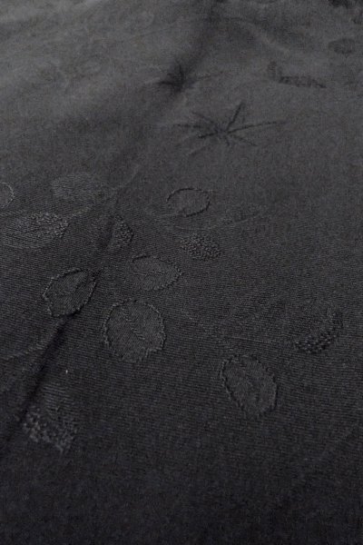 画像10: O0902K 女性用羽織  シルク（正絹） 黒,  【中古】【USED】【リサイクル】 ★★★★☆【O0902K】 (10)