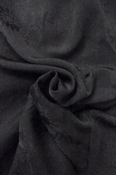 画像13: O0902K 女性用羽織  シルク（正絹） 黒,  【中古】【USED】【リサイクル】 ★★★★☆【O0902K】 (13)