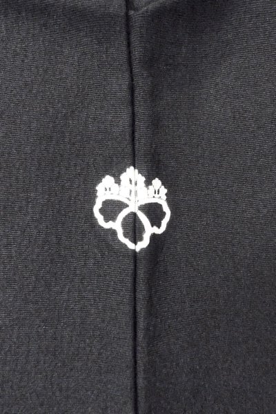 画像3: O0902L 女性用羽織  シルク（正絹） 黒,  【中古】【USED】【リサイクル】 ★★★★☆【O0902L】 (3)