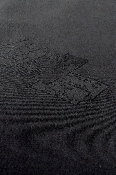 画像10: O0902L 女性用羽織  シルク（正絹） 黒,  【中古】【USED】【リサイクル】 ★★★★☆【O0902L】 (10)