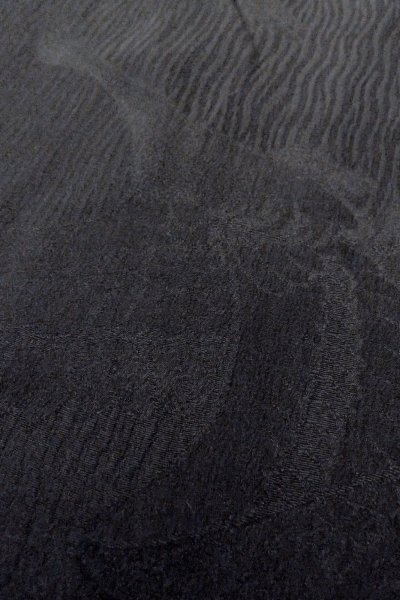 画像9: O0902M 女性用羽織  シルク（正絹） 黒, 線 【中古】【USED】【リサイクル】 ★★★☆☆【O0902M】 (9)