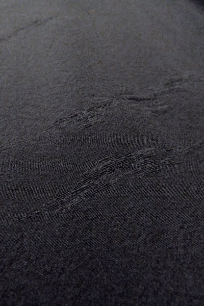 画像10: O0902N 女性用羽織  シルク（正絹） 黒, 抽象的模様 【中古】【USED】【リサイクル】 ★★★☆☆【O0902N】 (10)