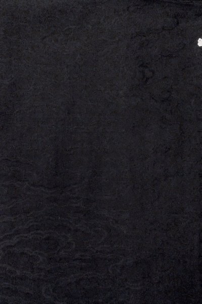 画像4: O0902O 女性用羽織  シルク（正絹） 黒, 雲 【中古】【USED】【リサイクル】 ★★★☆☆【O0902O】 (4)